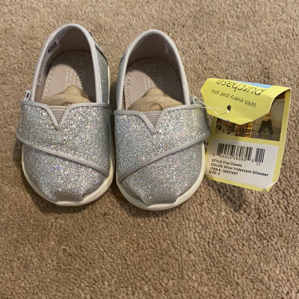 TOMS sparkly baby shoes